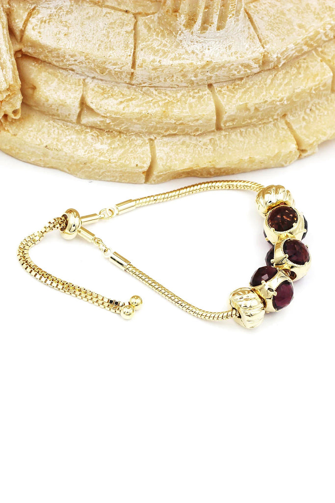 beautiful deep purple crystal bracelet