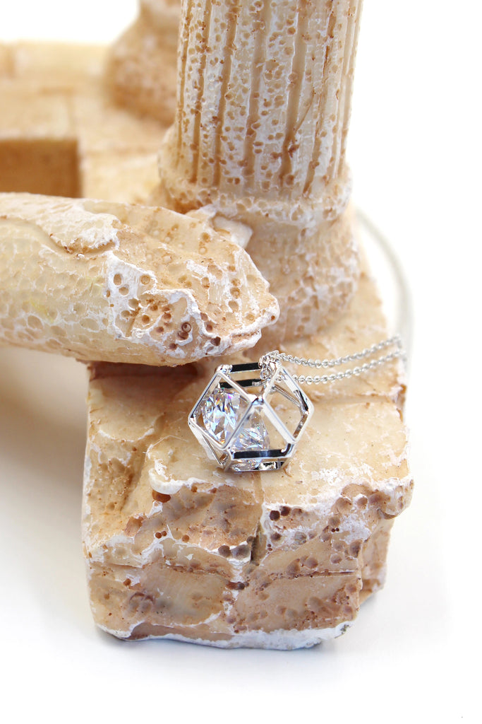 diamond pendant necklace earring set