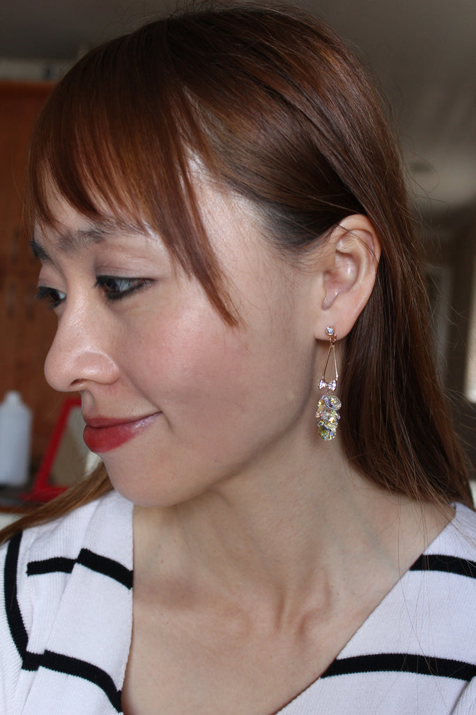 elegant bunches swarovski crystal earrings