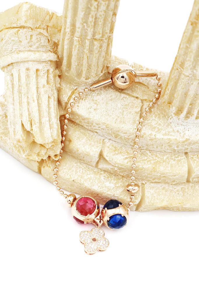 four-leaf clover crystal bracelet