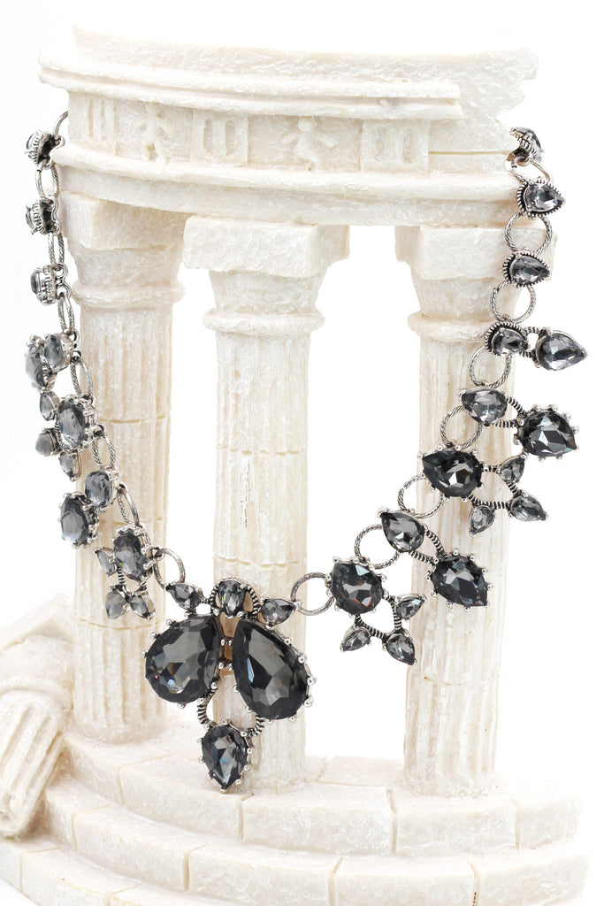 elegant crystal circle necklace