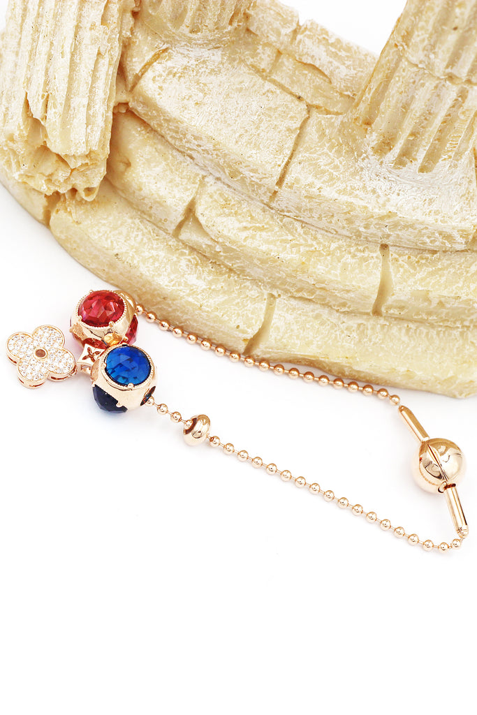 four-leaf clover crystal bracelet