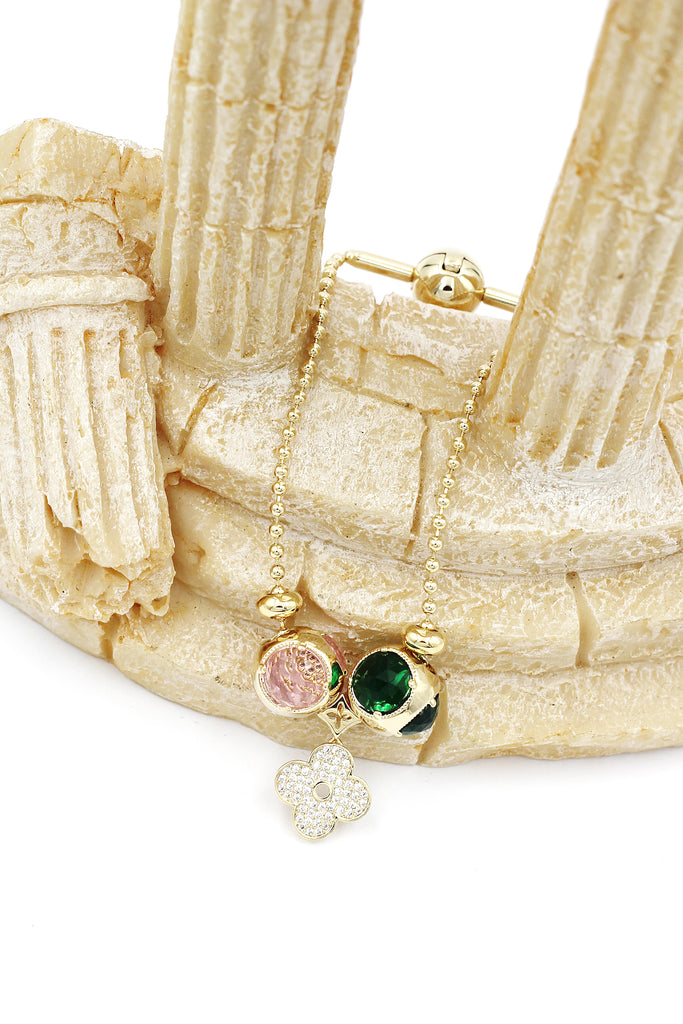 four-leaf clover crystal bracelet