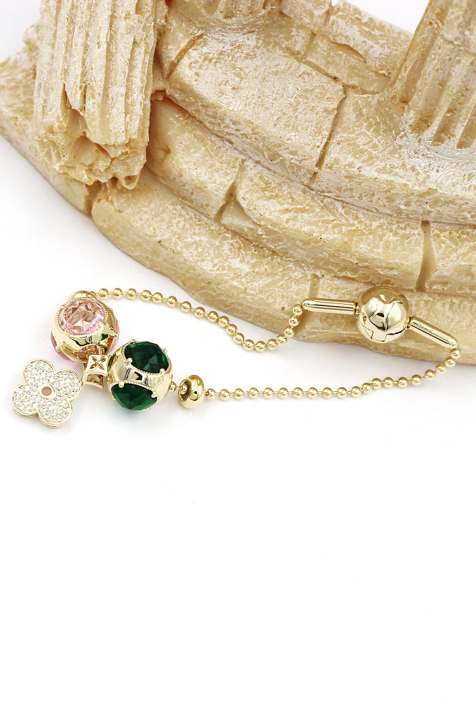 four-leaf clover crystal bracelet