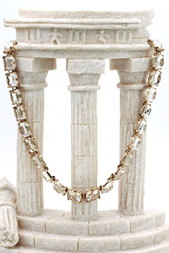 square crystal necklace