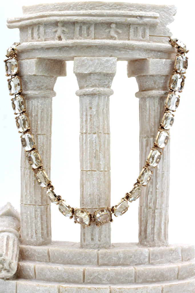 square crystal necklace