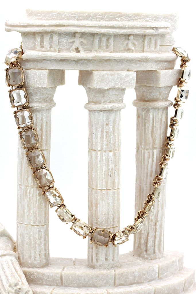 square crystal necklace