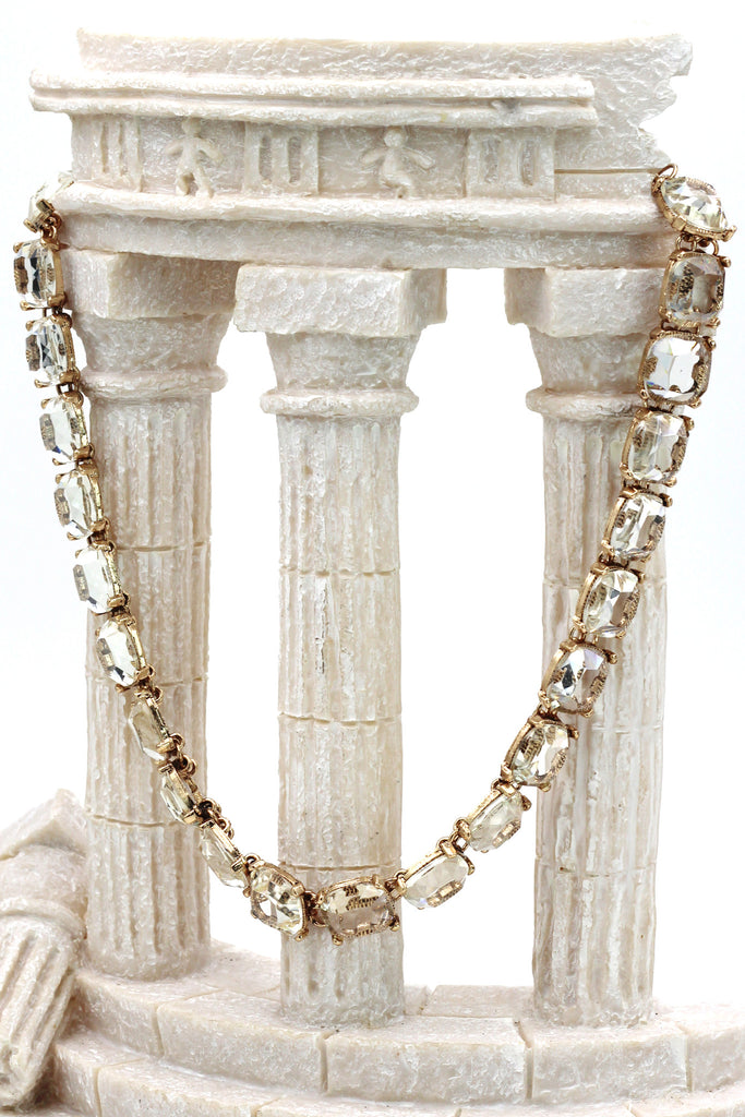 square crystal necklace