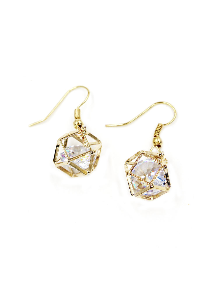 Prism short pendant earrings
