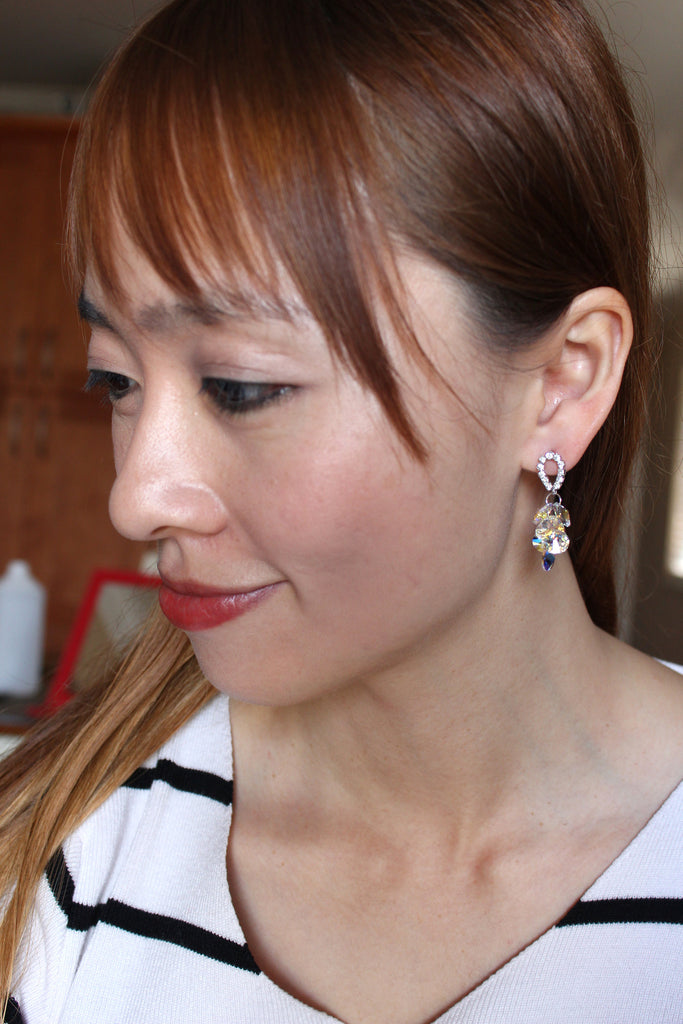 lady drop swarovski crystal earrings