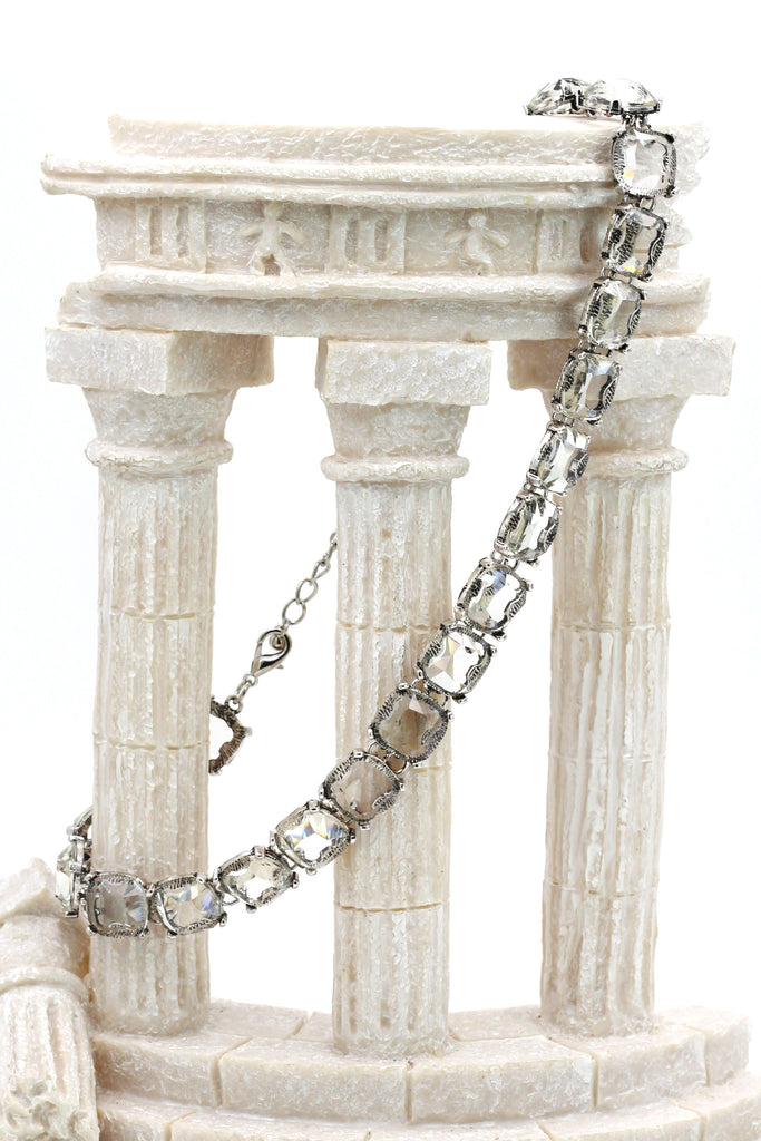 square crystal necklace