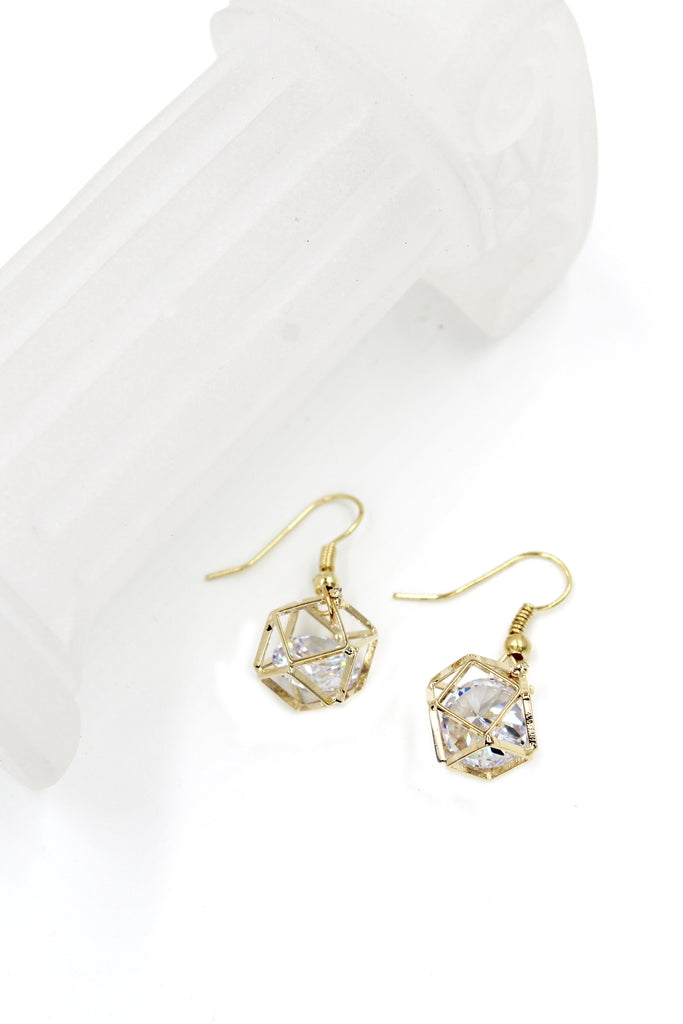 Prism short pendant earrings