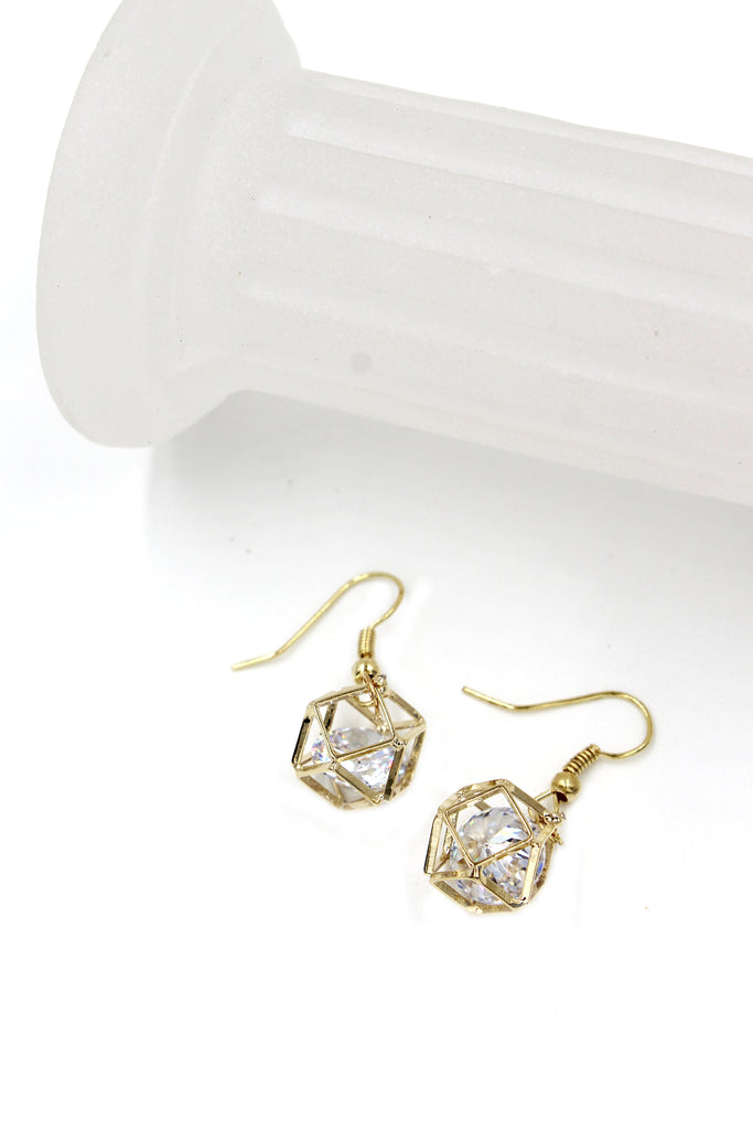 Prism short pendant earrings