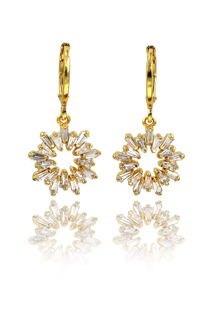 fashion aperture crystal necklace earrings set