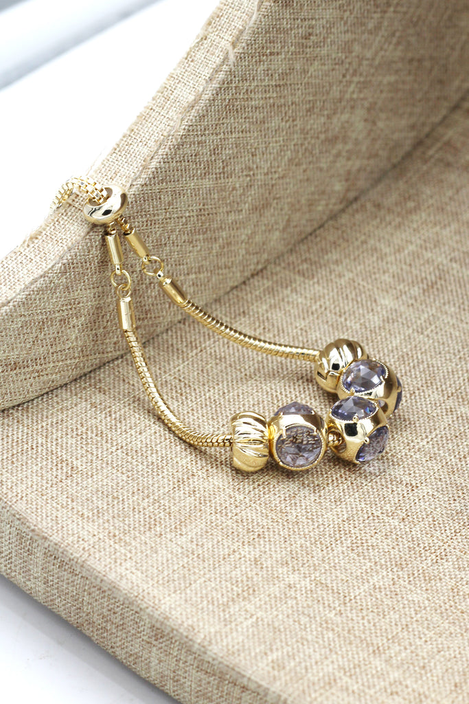 fashion light blue crystal bracelet earring set