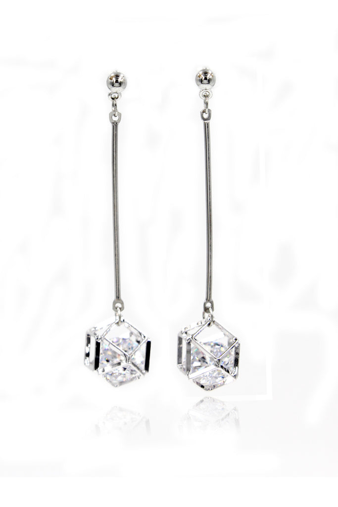 prism crystal earring necklace set