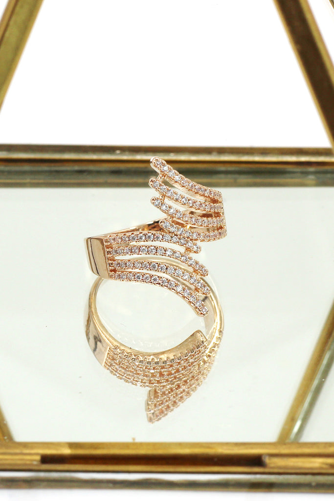 glitter crystal ring