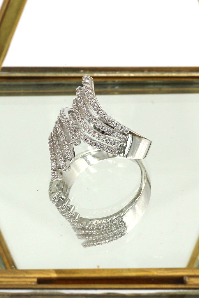 glitter crystal ring