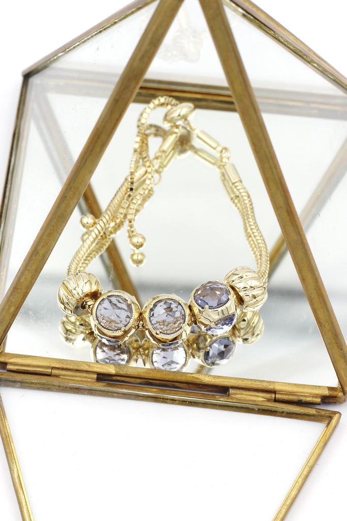 beautiful deep purple crystal bracelet