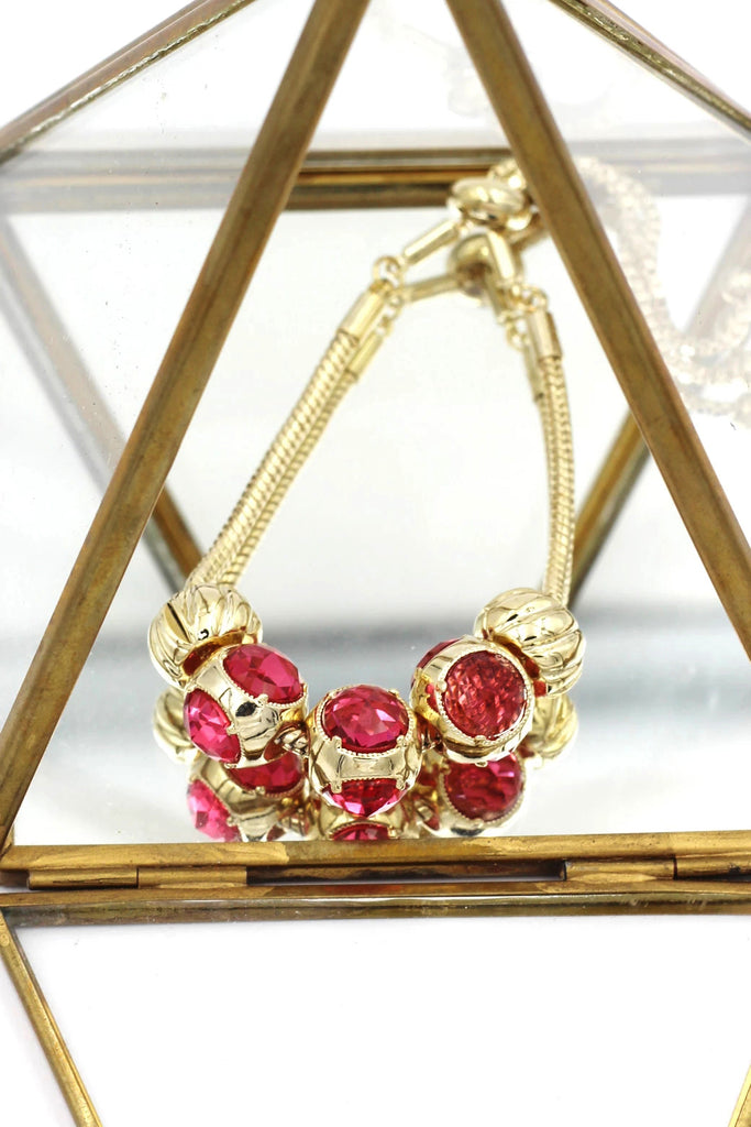 beautiful deep purple crystal bracelet