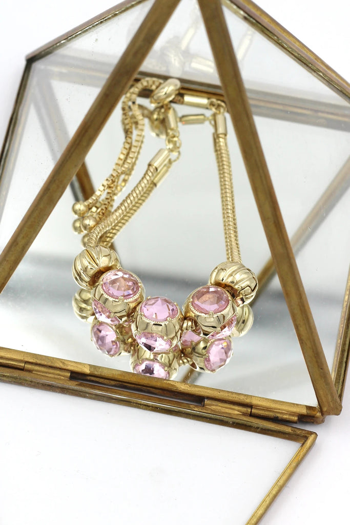 beautiful deep purple crystal bracelet