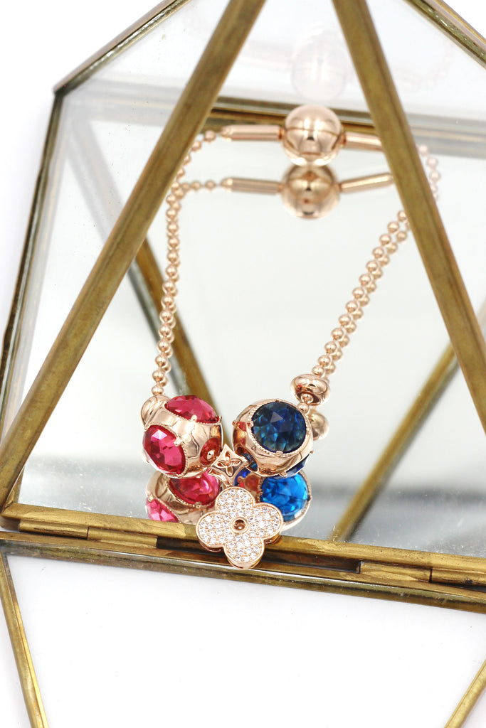 four-leaf clover crystal bracelet