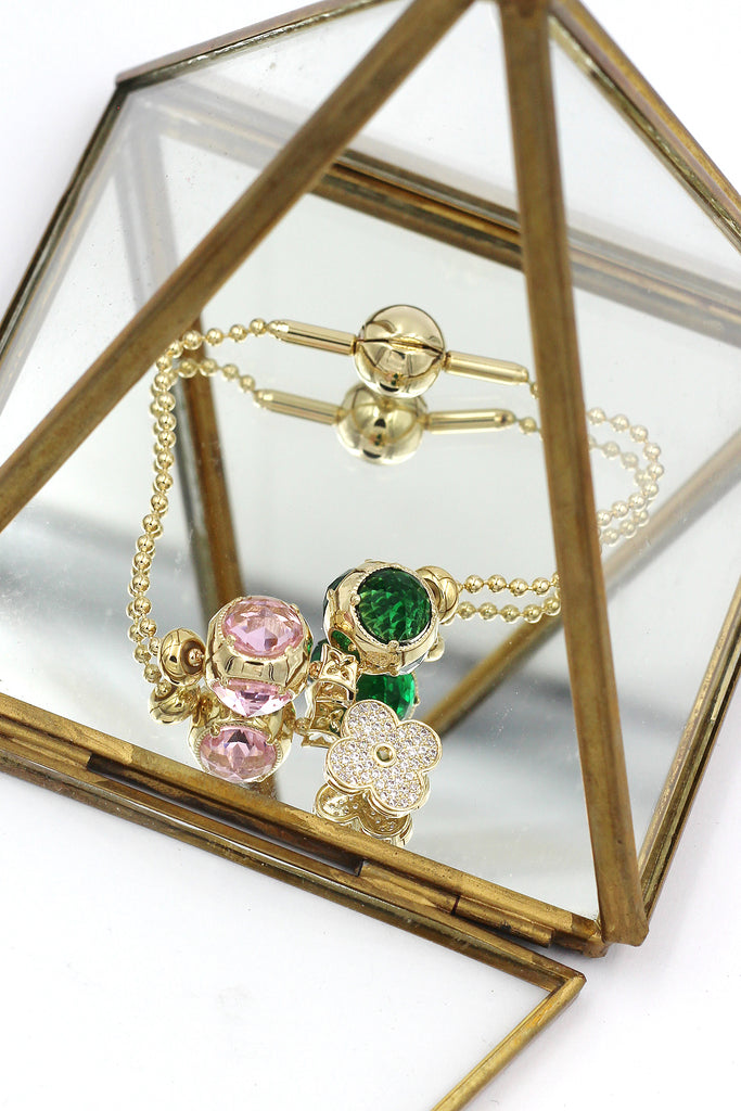 four-leaf clover crystal bracelet