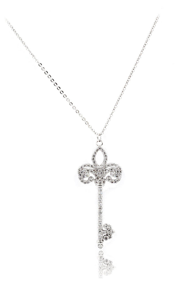 Crown Ring Key Necklace Set