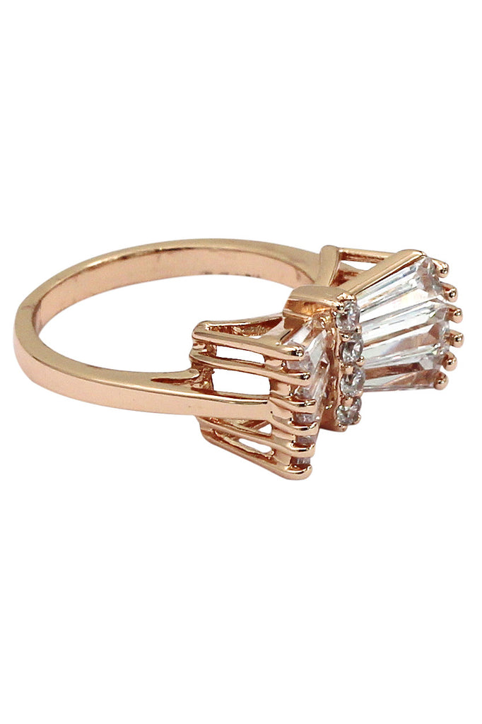 noble horizontal crystal ring