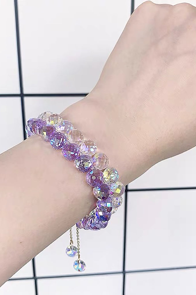 elegantly woven crystal bracelet