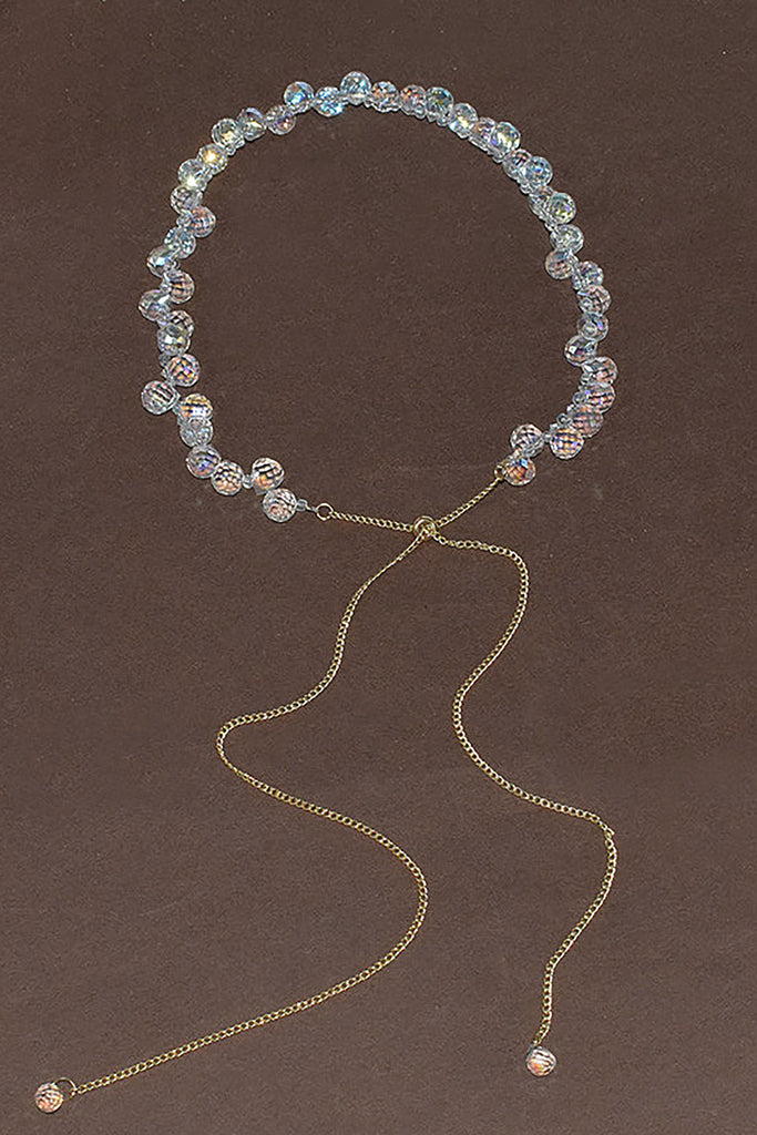 elegant woven crystal necklace