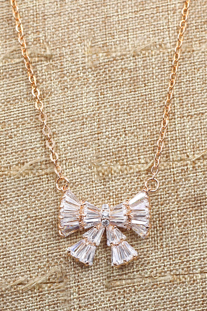 small fresh bow wild necklace