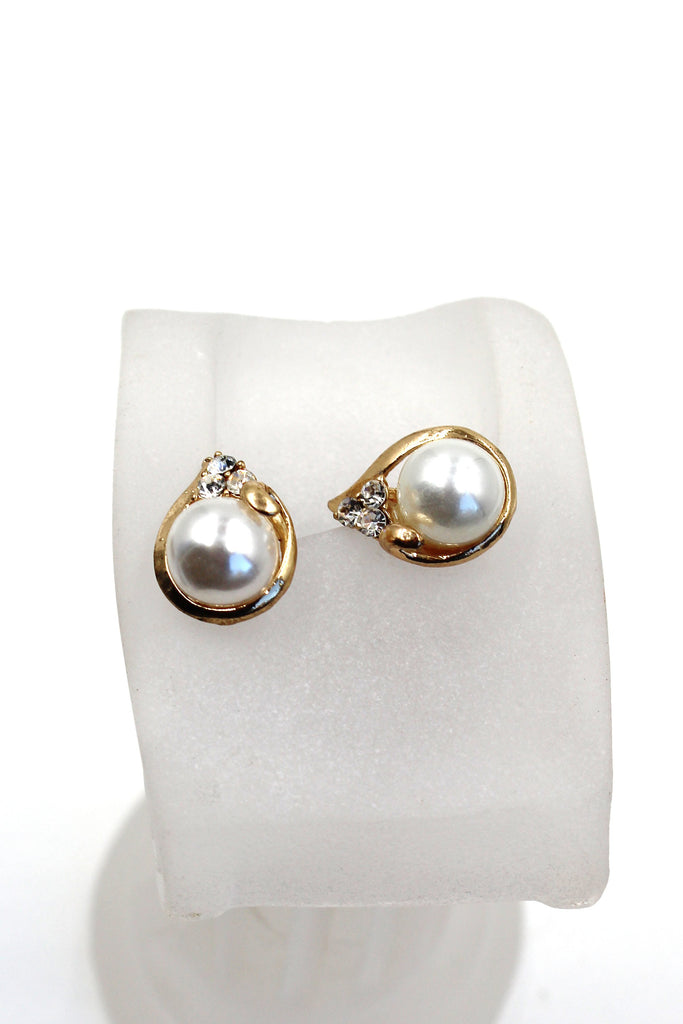 full crystal pearl necklace earring set