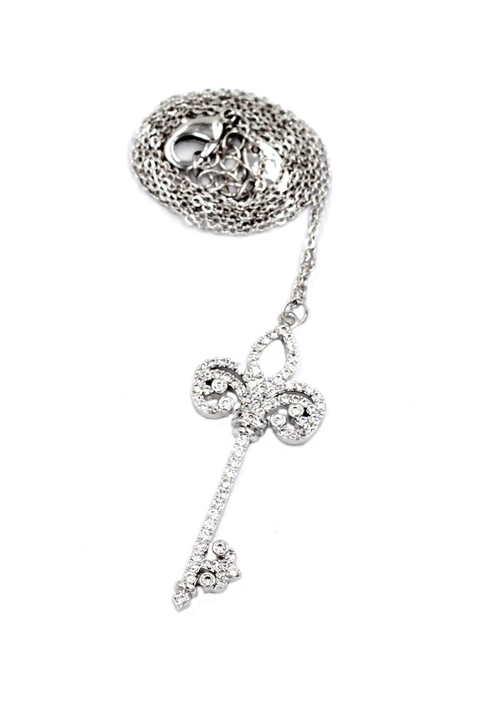 full crystal key necklace