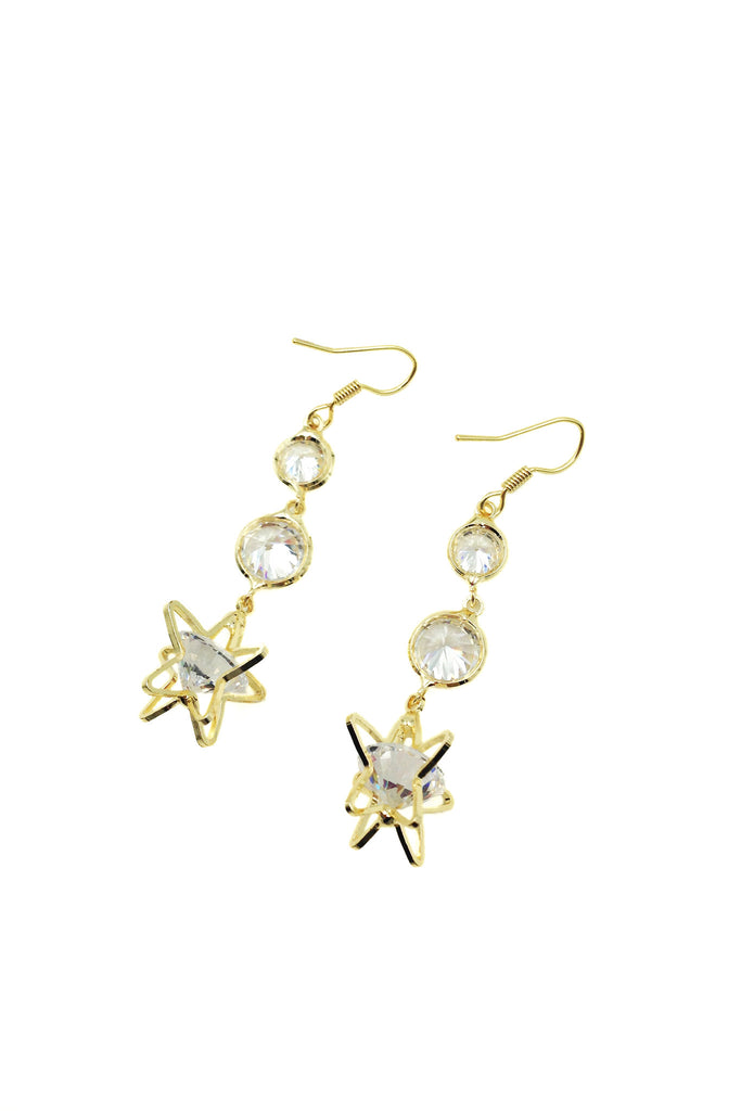 Irregular crystal earrings