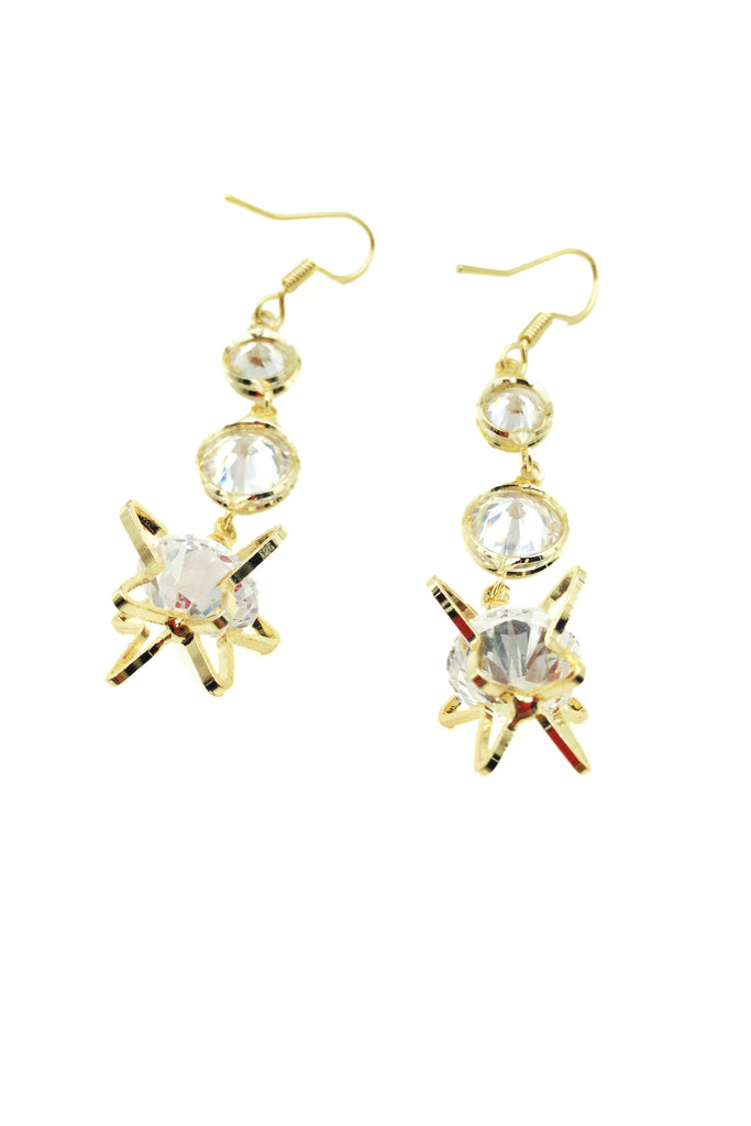 Irregular crystal earrings