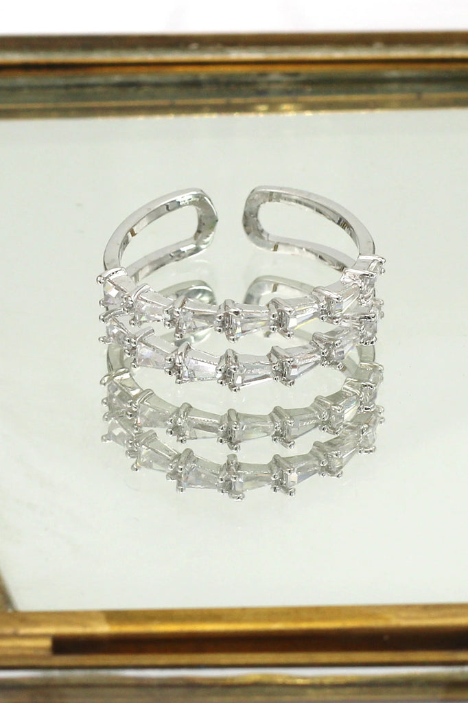 small fresh crystal ring necklace set