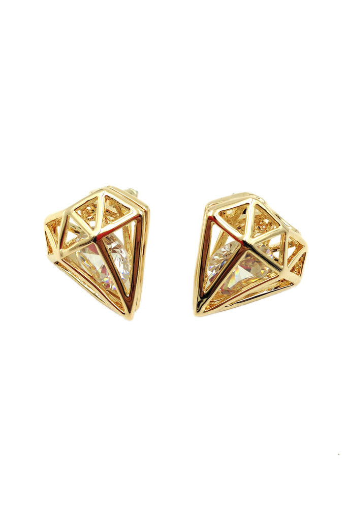 mini triangle stud earrings