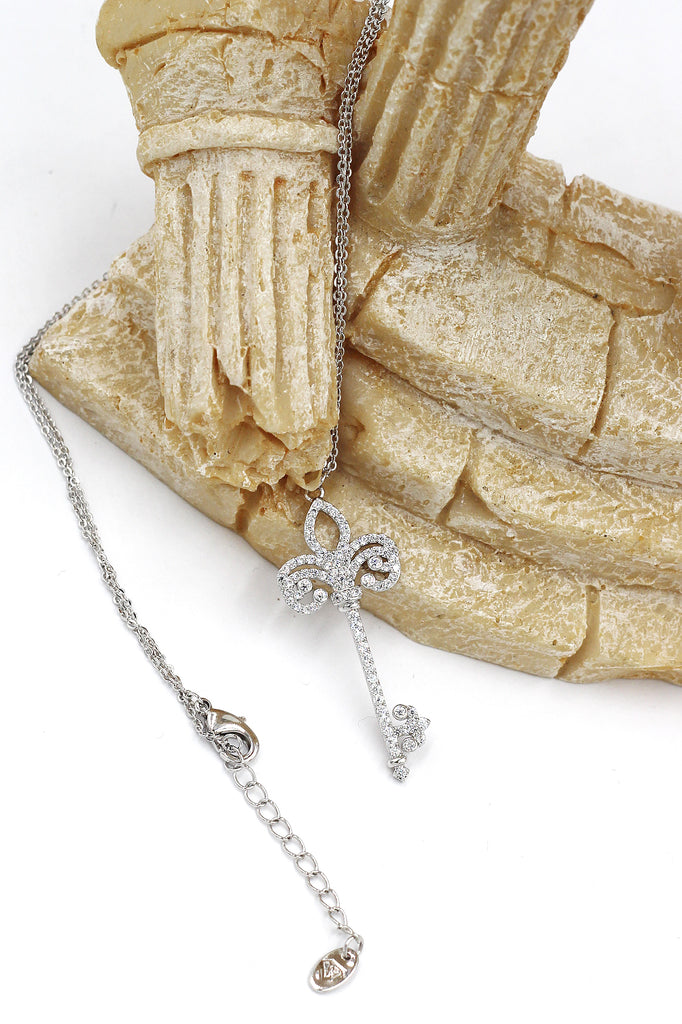 full crystal key necklace