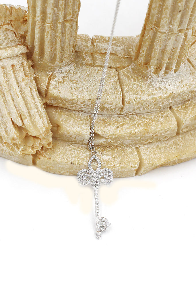 full crystal key necklace