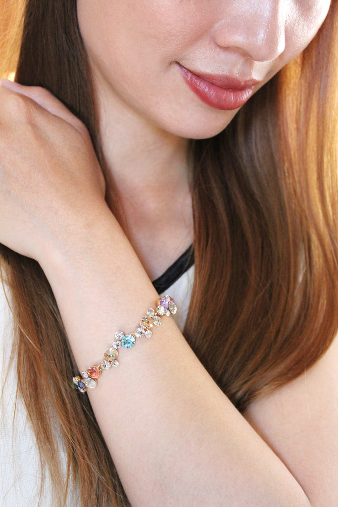 exquisite colorful swarovski crystal bracelet