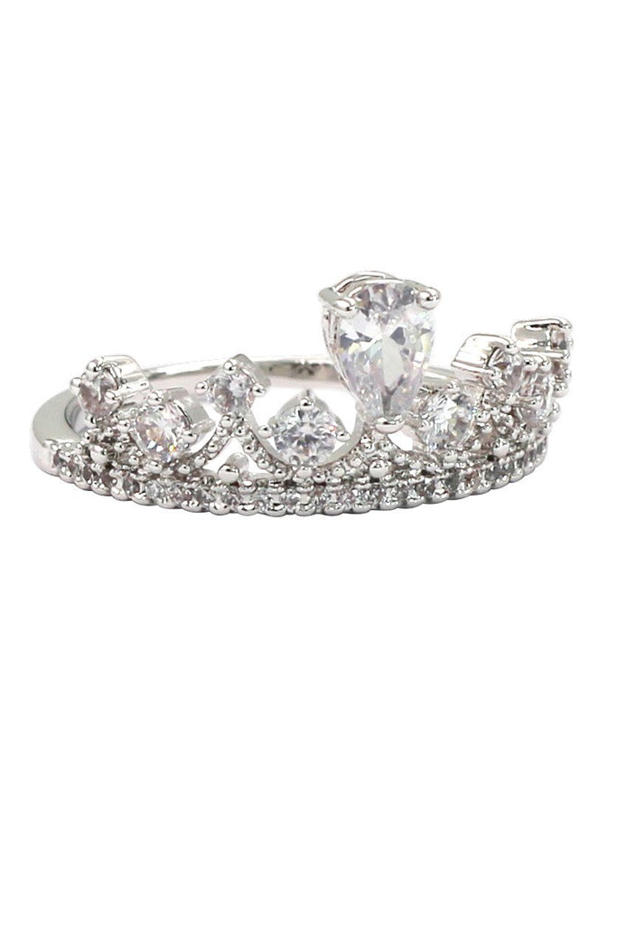 fashion pendant crystal necklace ring set