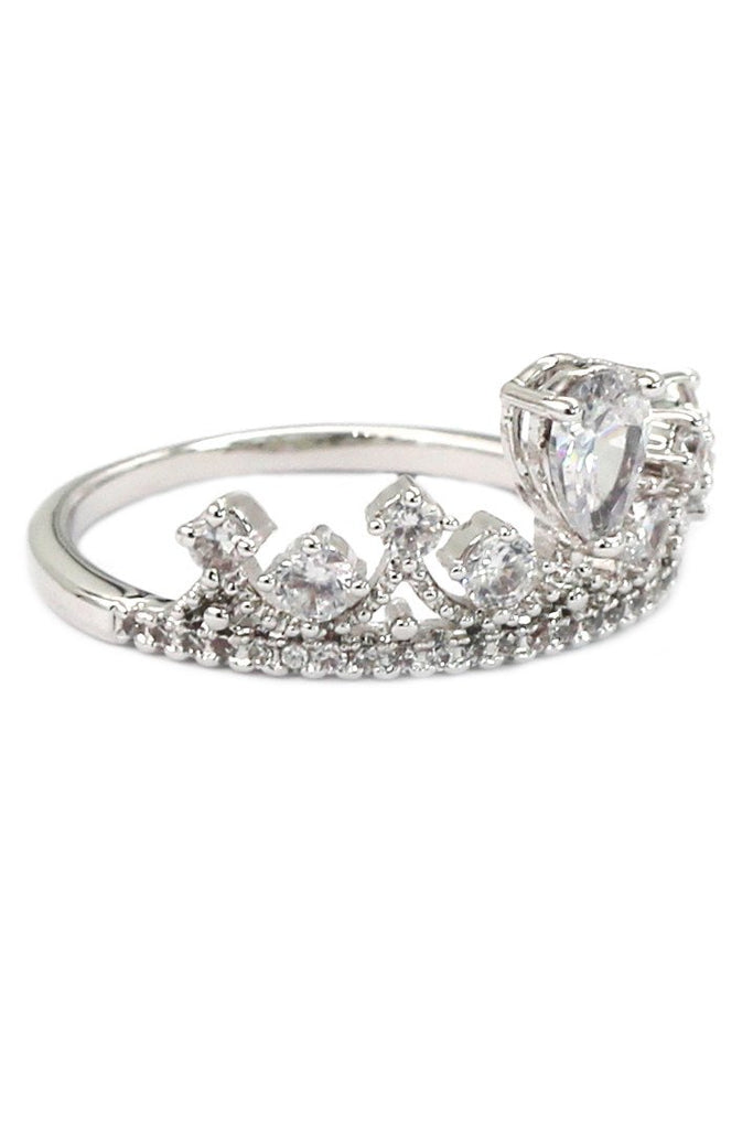 fashion pendant crystal necklace ring set