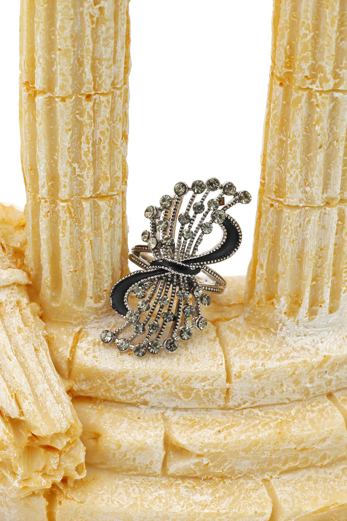 fashion music symbol crystal ring