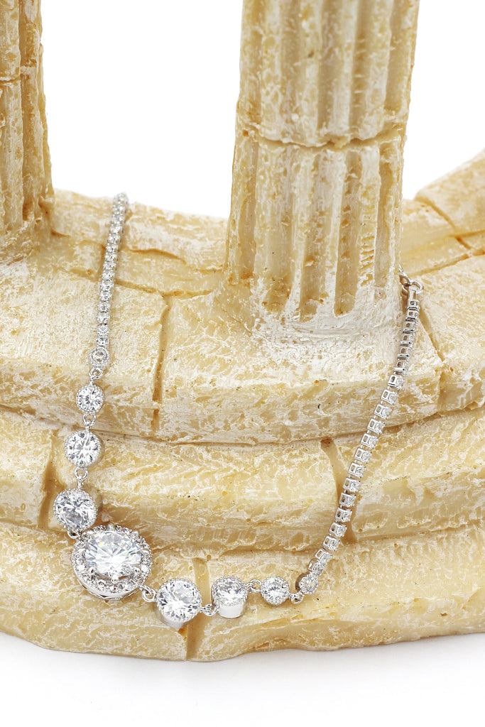 fashion elegant crystal bracelet necklace set