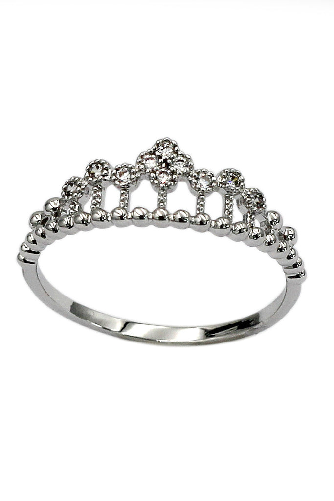 fashion float crystal silver ring