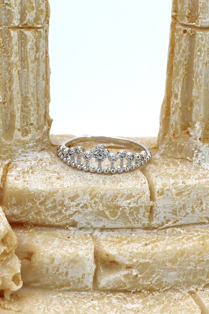 fashion float crystal silver ring