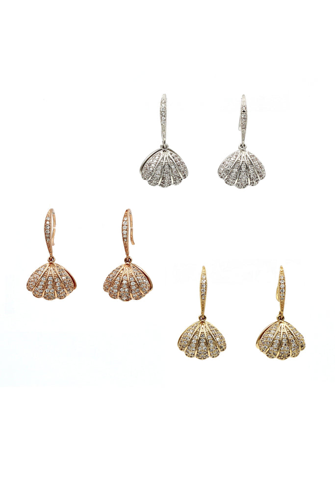 fashion shell pearl necklace earrings set