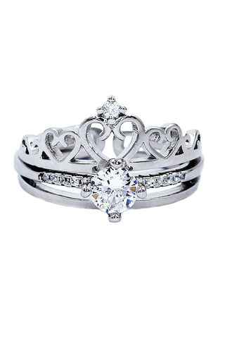 fashion bow crystal ring
