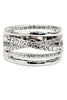 fashion crystal width silver ring